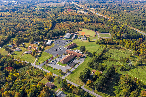 Aerial Combine Academy Campus