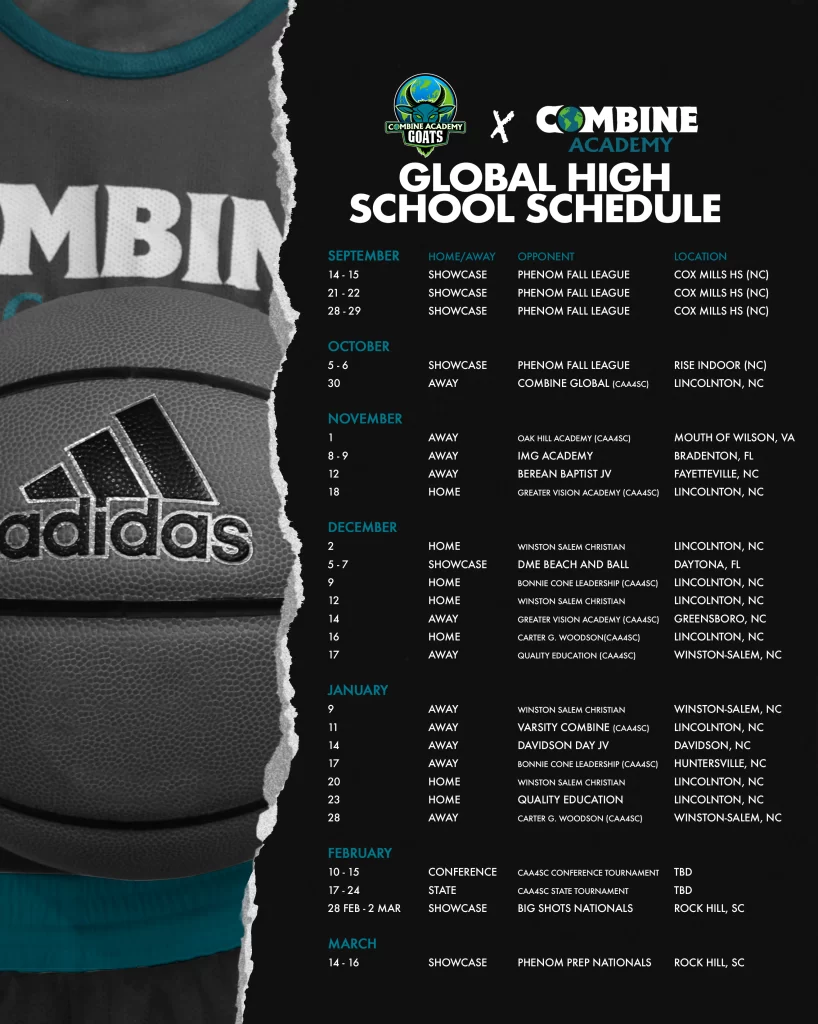 24-25 Combine Academy Global Schedule