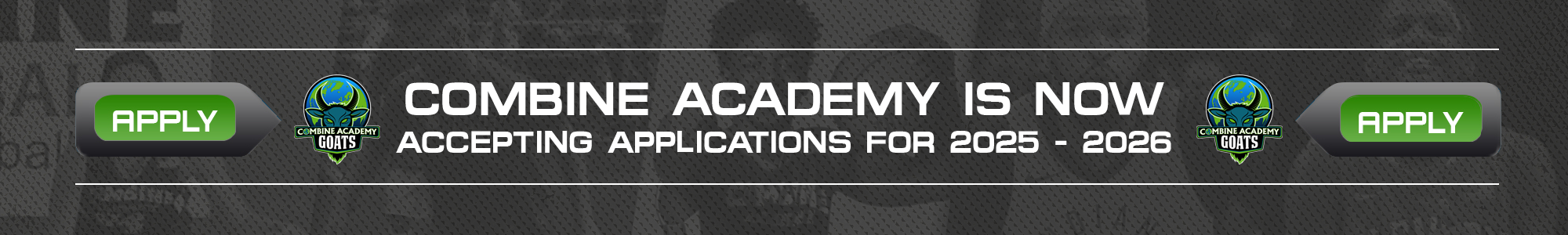 Combine Academy Accepting Applications Banner