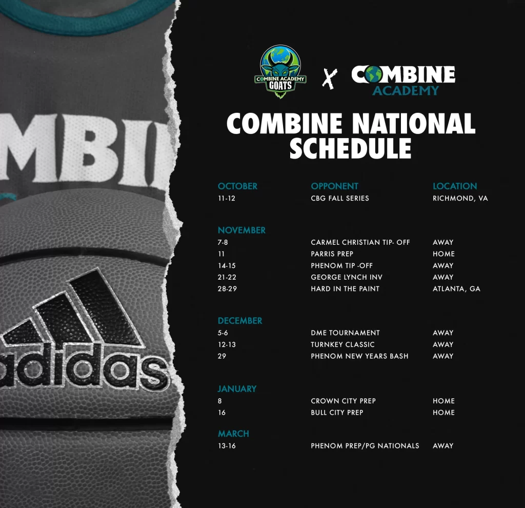 25-26 Combine Academy National Schedule